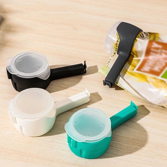 Plastic Bag Sealer Food Storage Bag Clip Moisture-proof Snack Sealing Clips Fresh Keeping Sealer Clamp Food Saver Kitchen Tools Blue Color